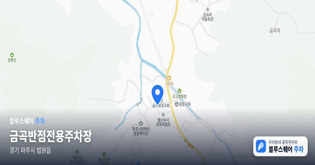 금곡반점전용주차장 위치 지도
