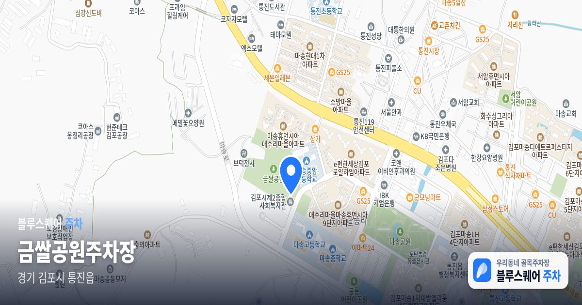 금쌀공원주차장 위치 지도