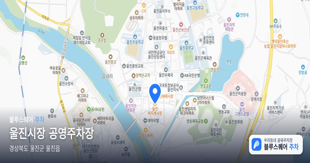 울진시장 공영주차장 위치 지도