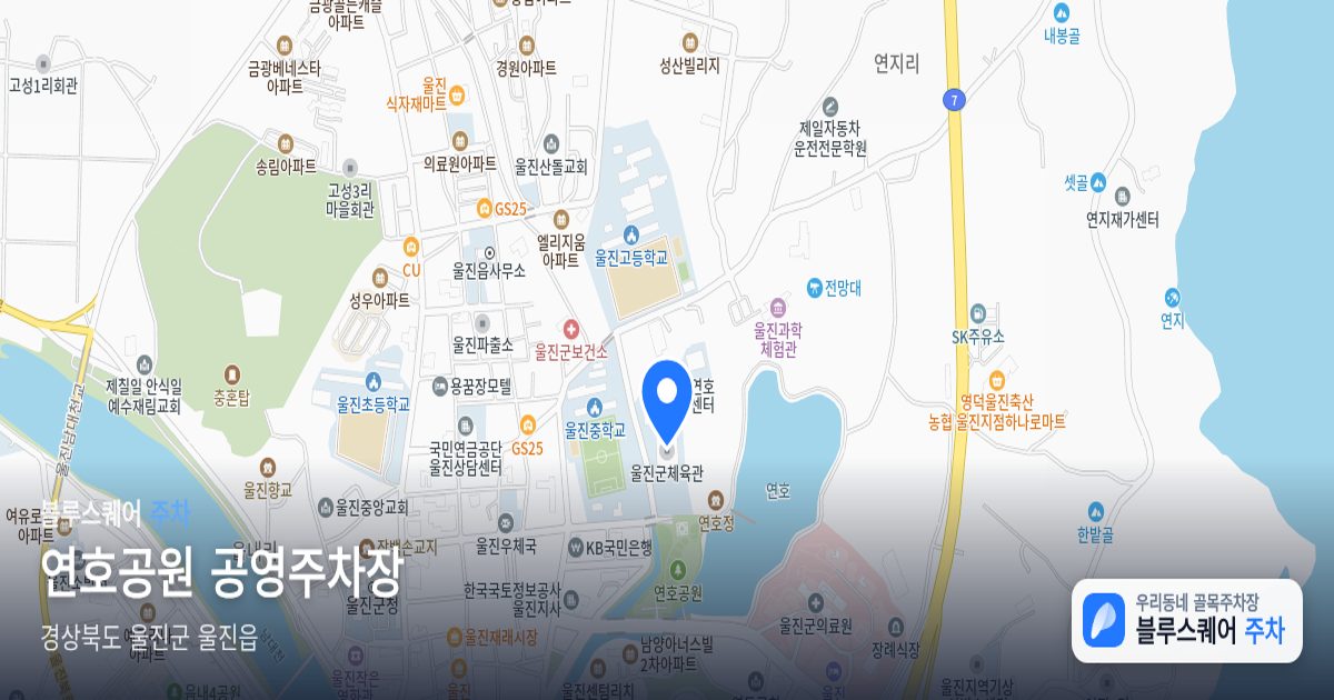 연호공원 공영주차장 위치 지도