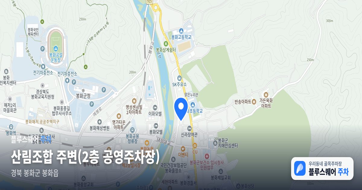 산림조합 주변(2층 공영주차장) 위치 지도