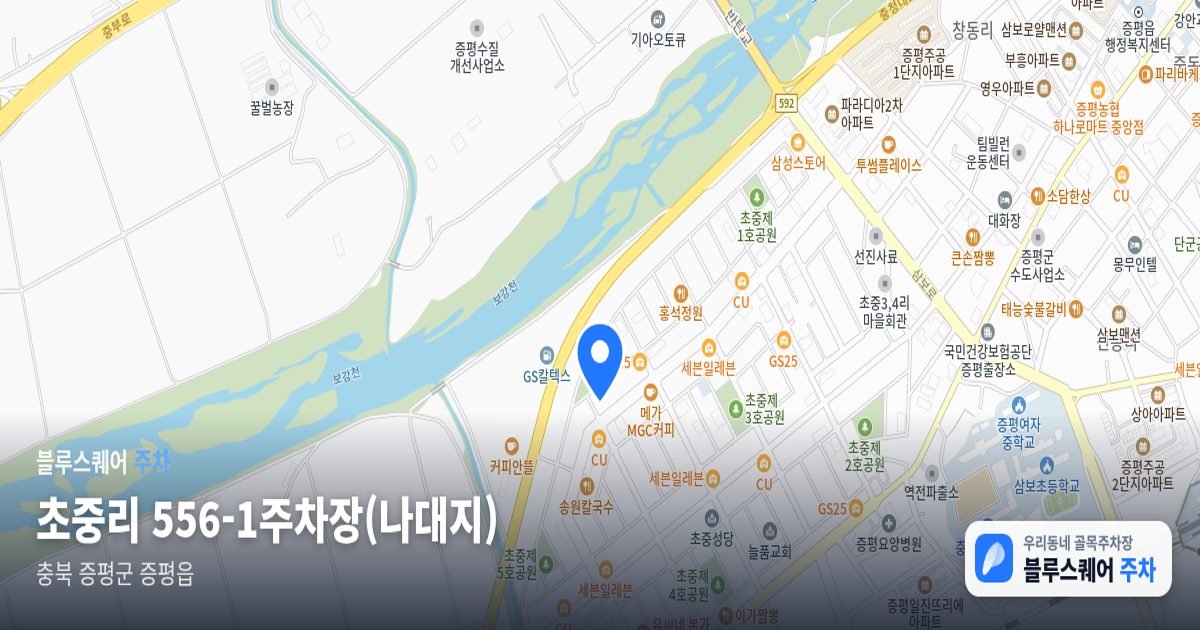 초중리 556-1주차장(나대지) 위치 지도