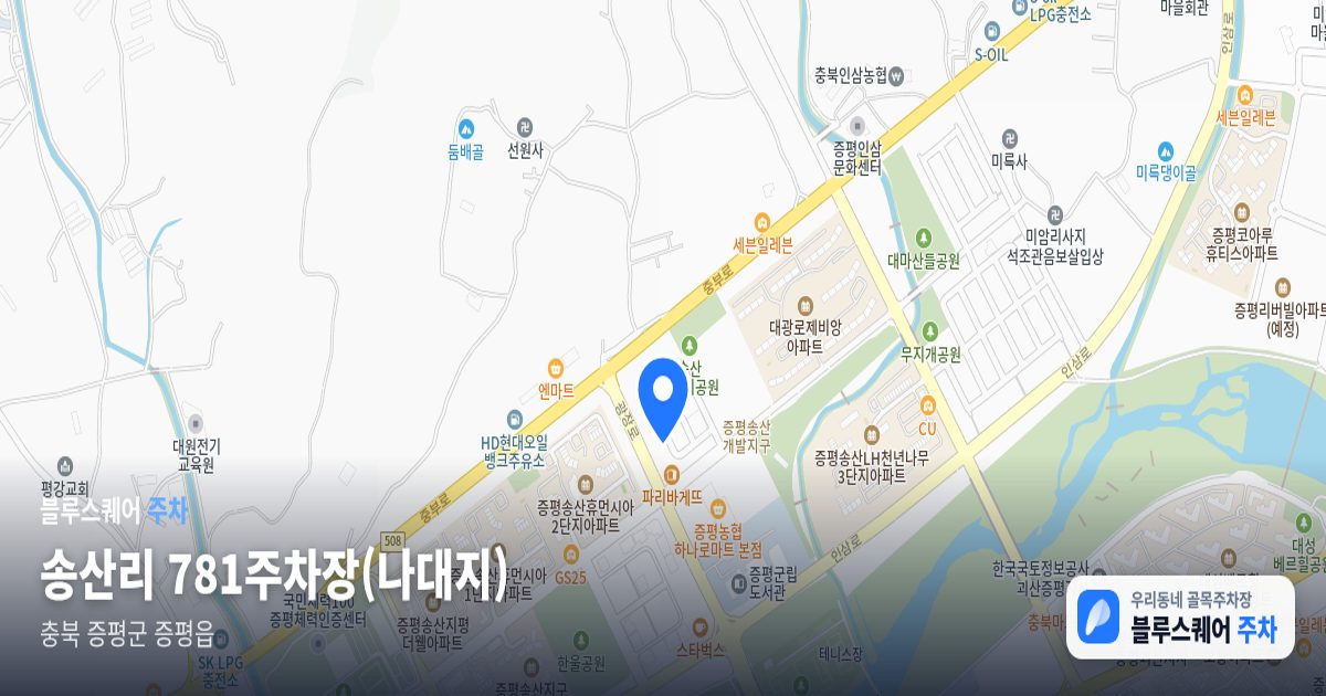 송산리 781주차장(나대지) 위치 지도