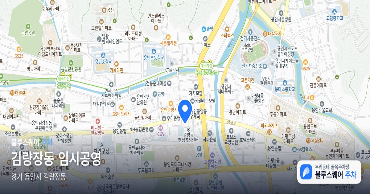 김량장동 임시공영 위치 지도