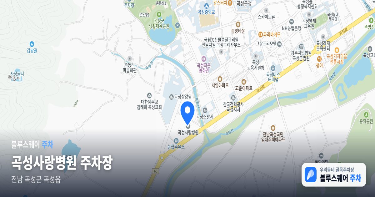 곡성사랑병원 주차장 위치 지도