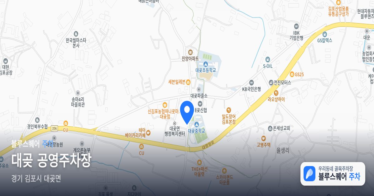 대곶 공영주차장 위치 지도
