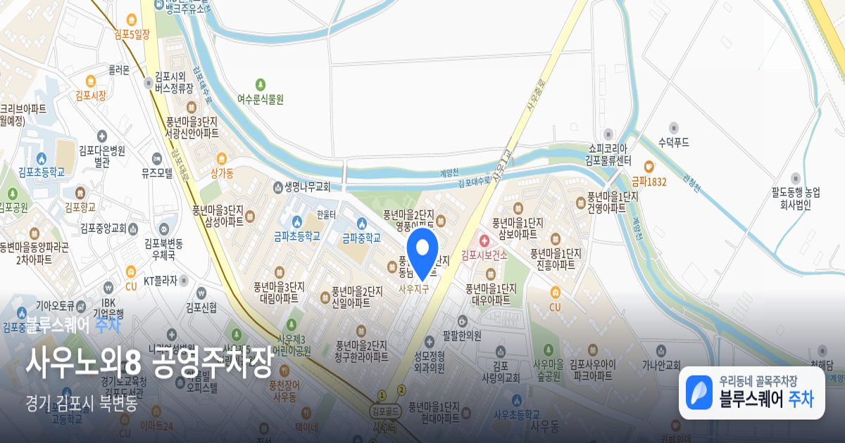 사우노외8 공영주차장 위치 지도