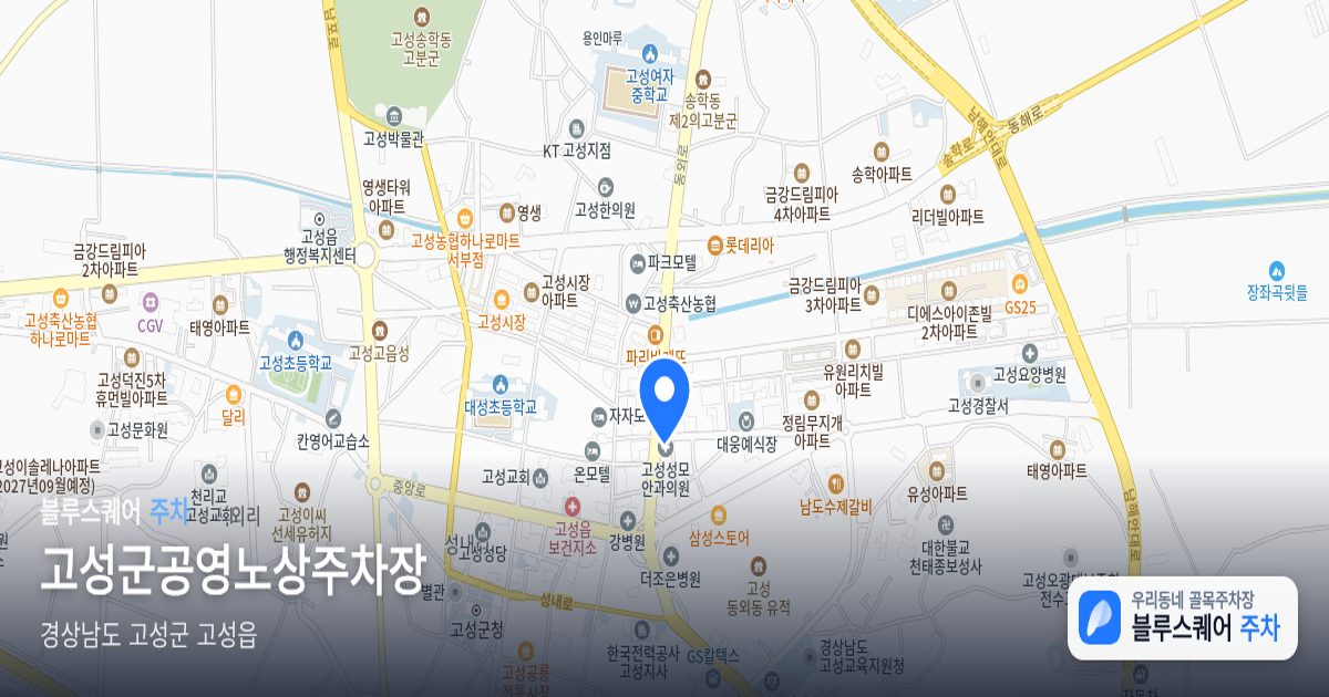 고성군공영노상주차장 위치 지도