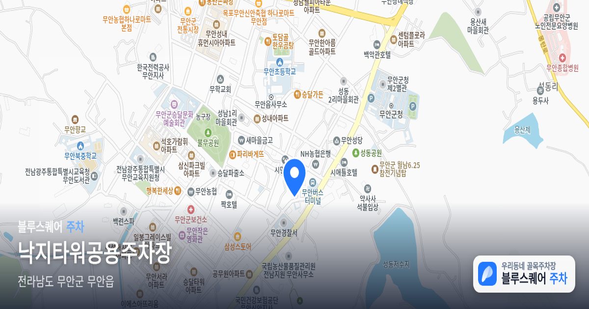 낙지타워공용주차장 위치 지도
