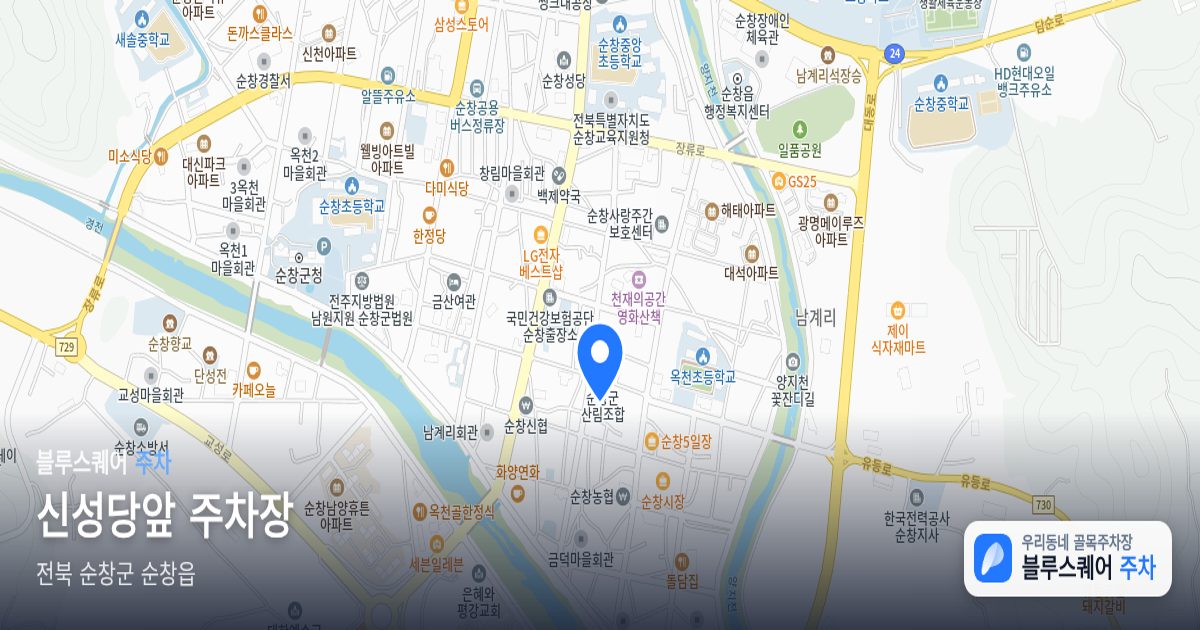 신성당앞 주차장 위치 지도
