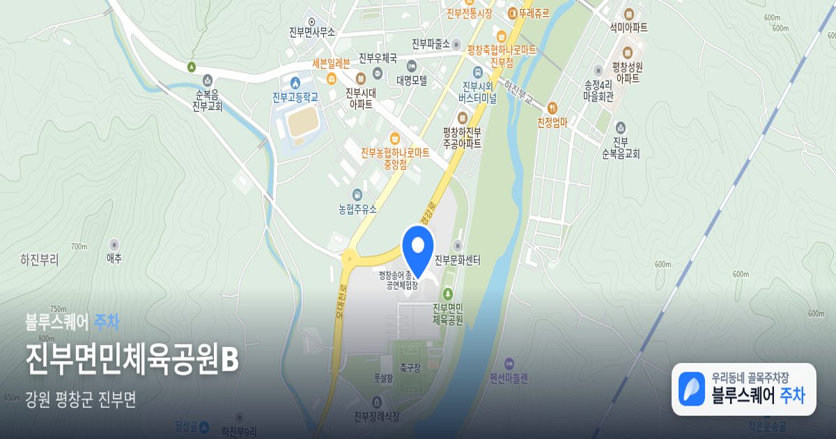 진부면민체육공원B 위치 지도