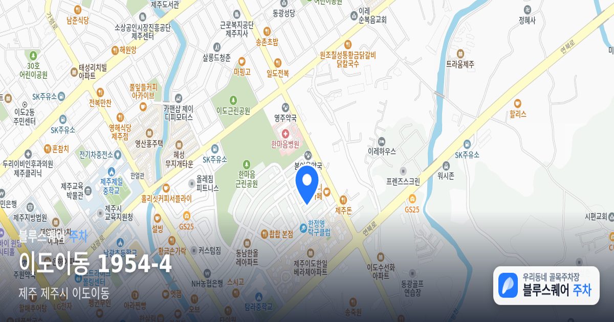 이도이동 1954-4 위치 지도