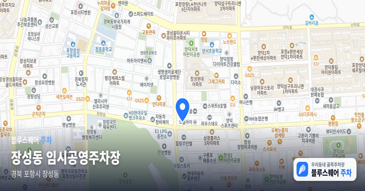 장성동 임시공영주차장 위치 지도
