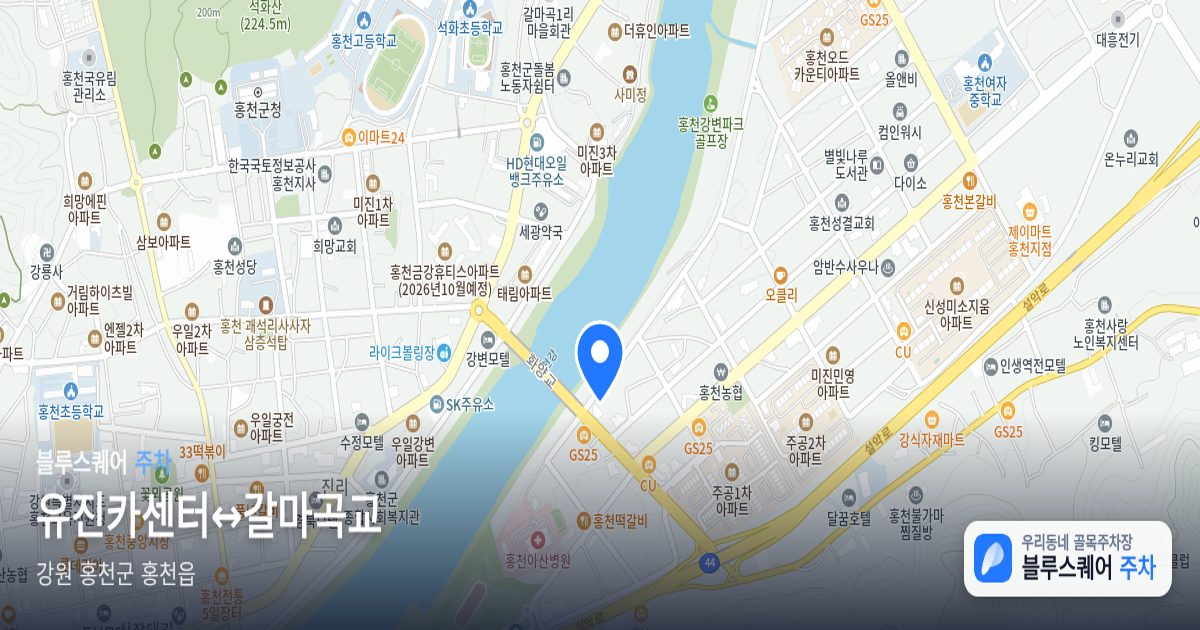 유진카센터↔갈마곡교 위치 지도