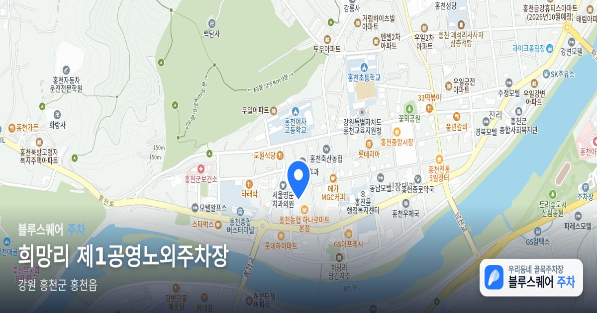 희망리 제1공영노외주차장 위치 지도