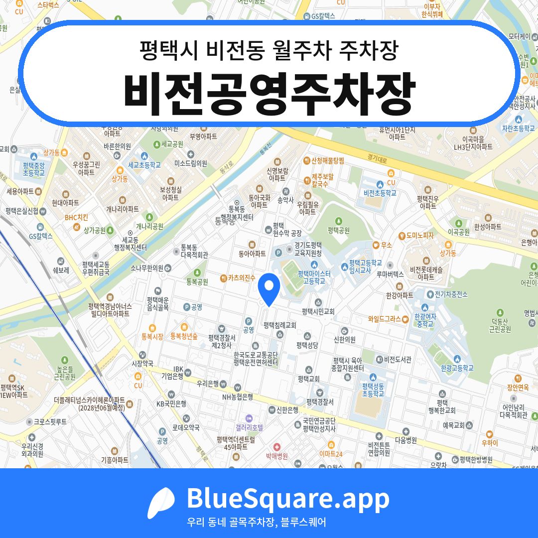 비전공영주차장 위치 지도 — 경기 평택시 비전동 | 블루스퀘어 주차