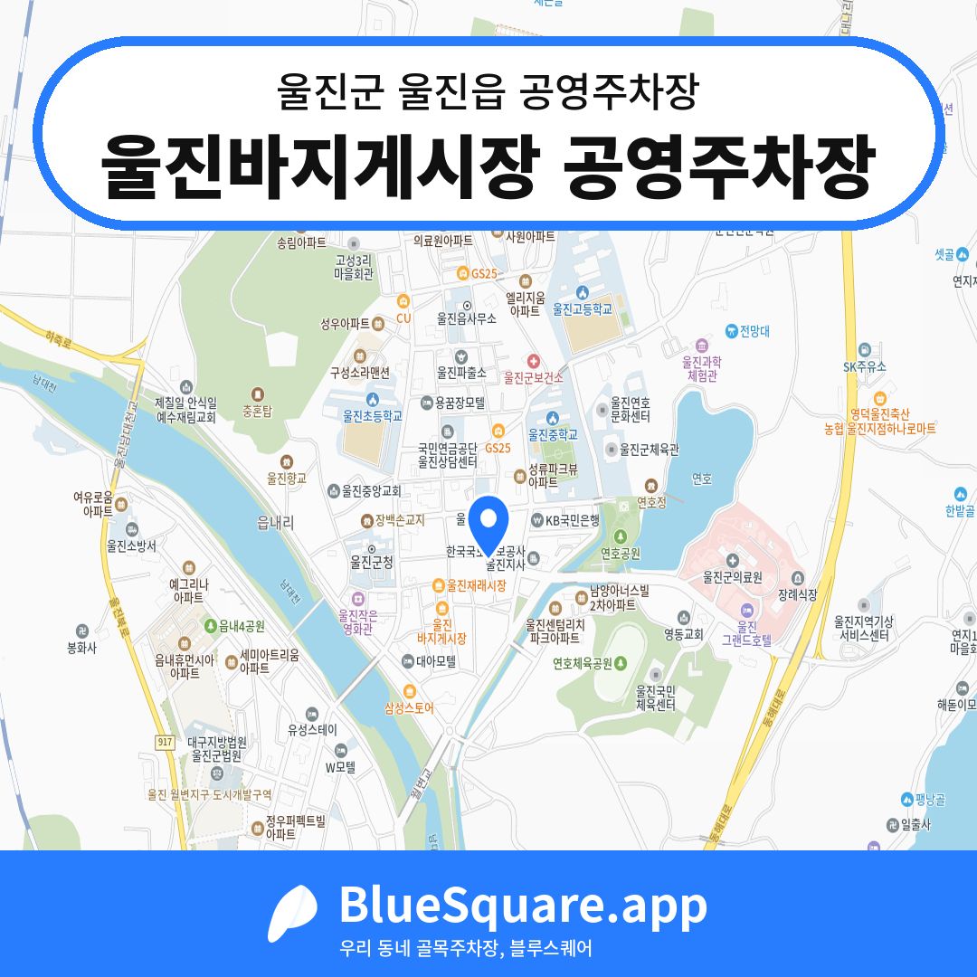 울진바지게시장 공영주차장 위치 지도 — 경북 울진군 울진읍 | 블루스퀘어 주차