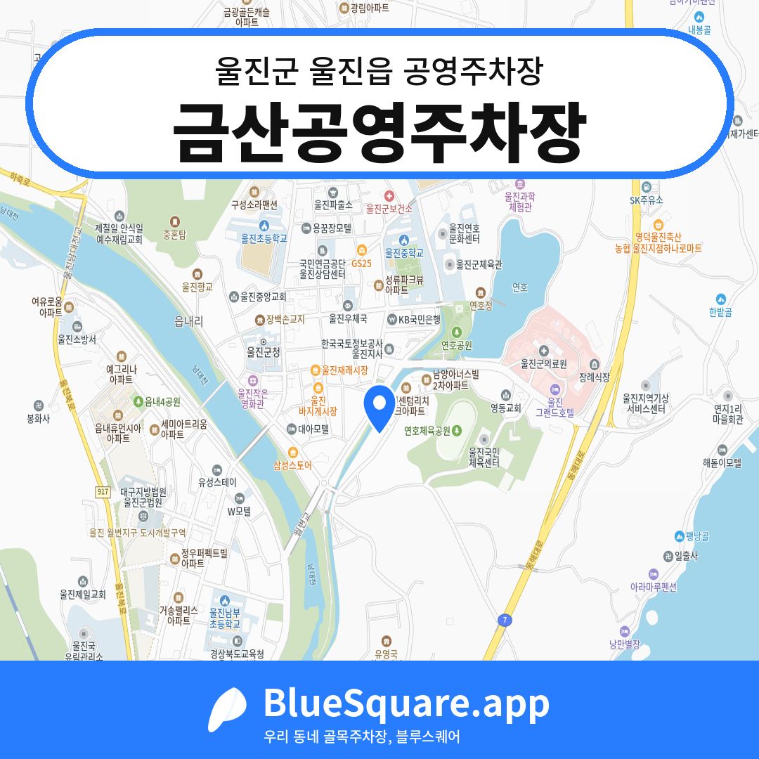 금산공영주차장 위치 지도 — 경북 울진군 울진읍 | 블루스퀘어 주차