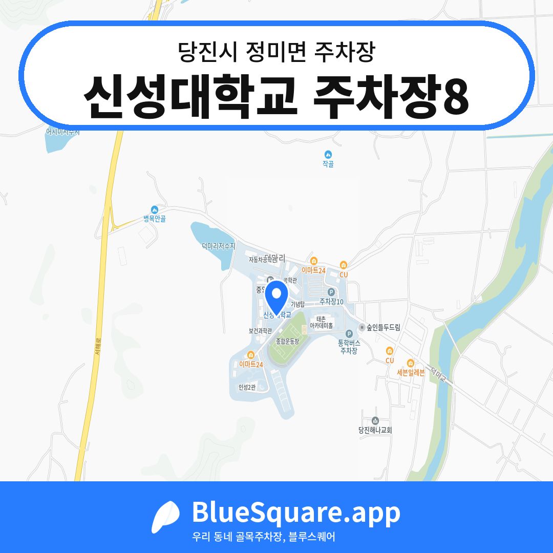 신성대학교 주차장8 위치 지도 — 충남 당진시 정미면 | 블루스퀘어 주차