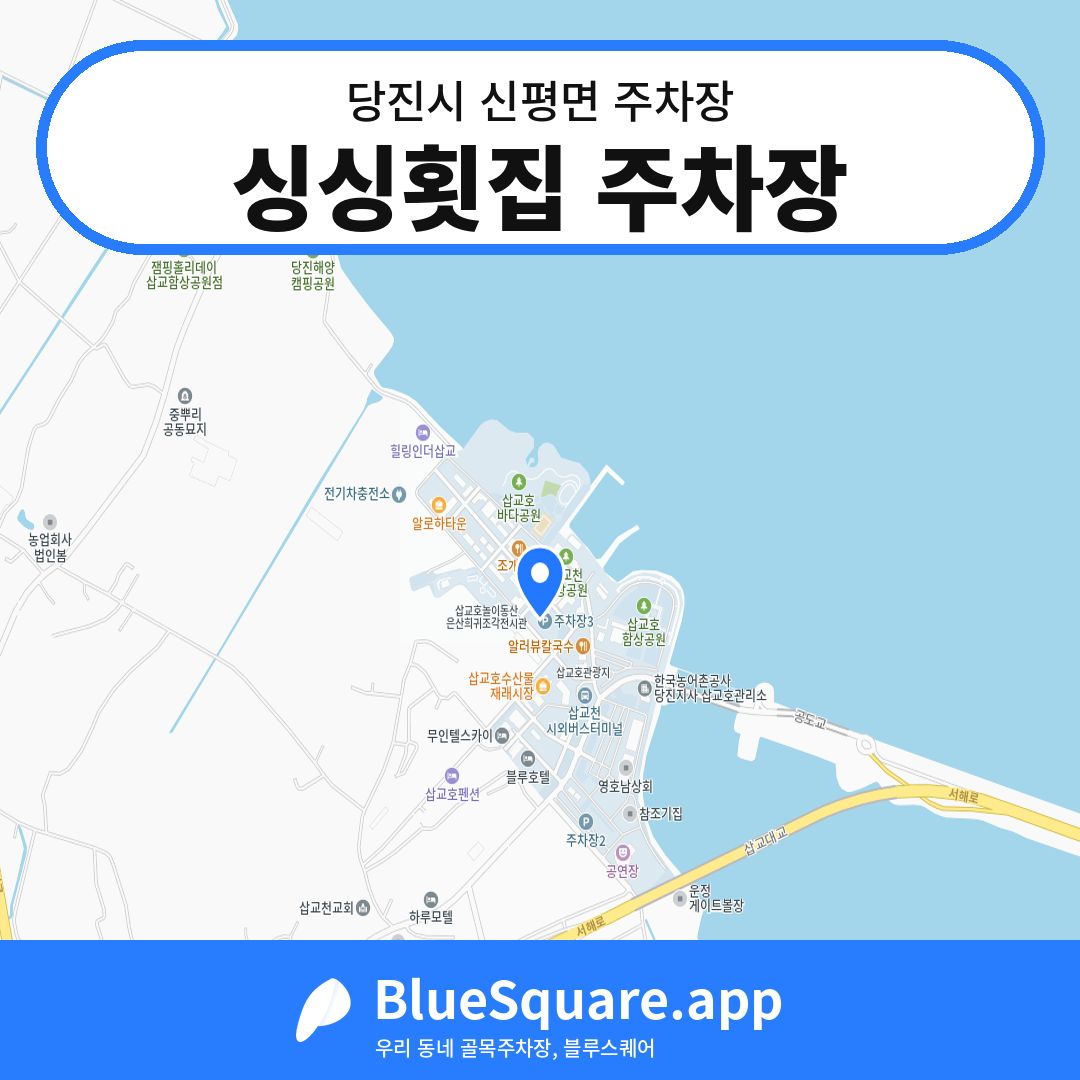 싱싱횟집 주차장 위치 지도 — 충남 당진시 신평면 | 블루스퀘어 주차