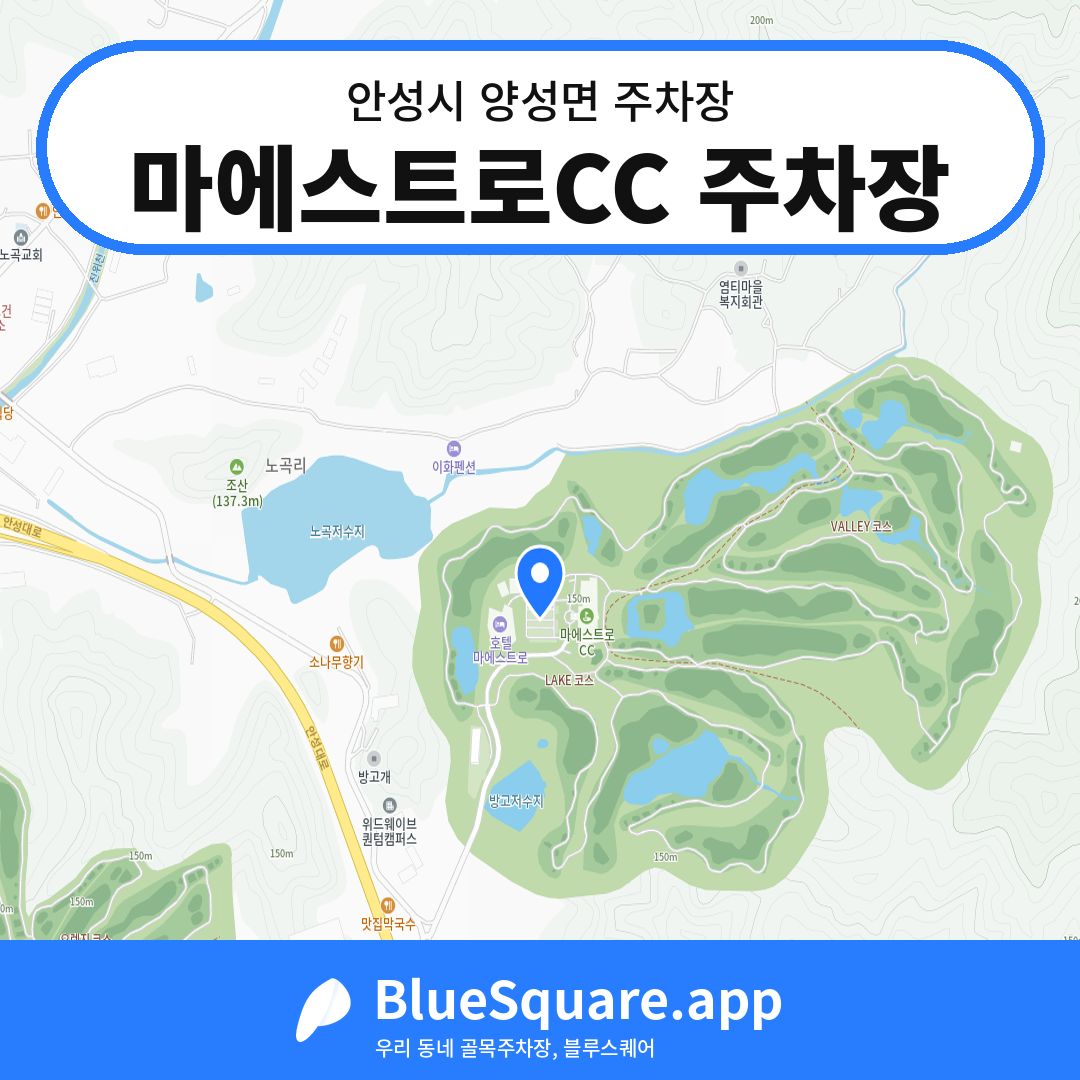 마에스트로CC 주차장 위치 지도 — 경기 안성시 양성면 | 블루스퀘어 주차