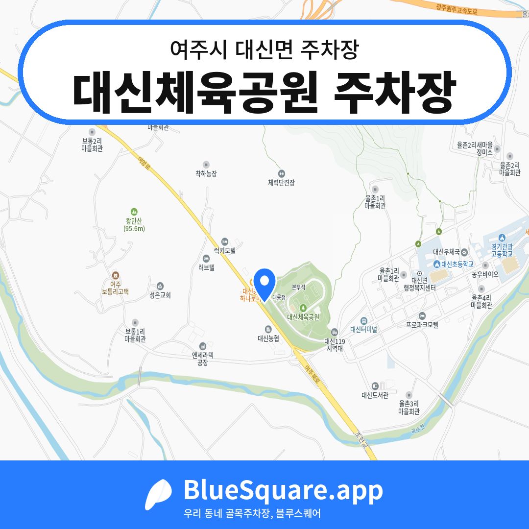 대신체육공원 주차장 위치 지도 — 경기 여주시 대신면 | 블루스퀘어 주차