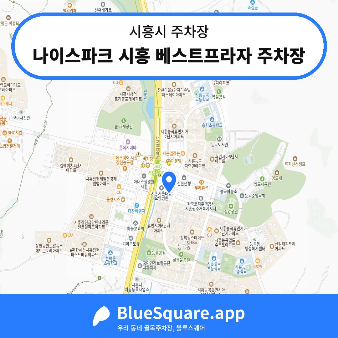 나이스파크 시흥 베스트프라자 주차장 위치 지도 — 경기 시흥시 | 블루스퀘어 주차