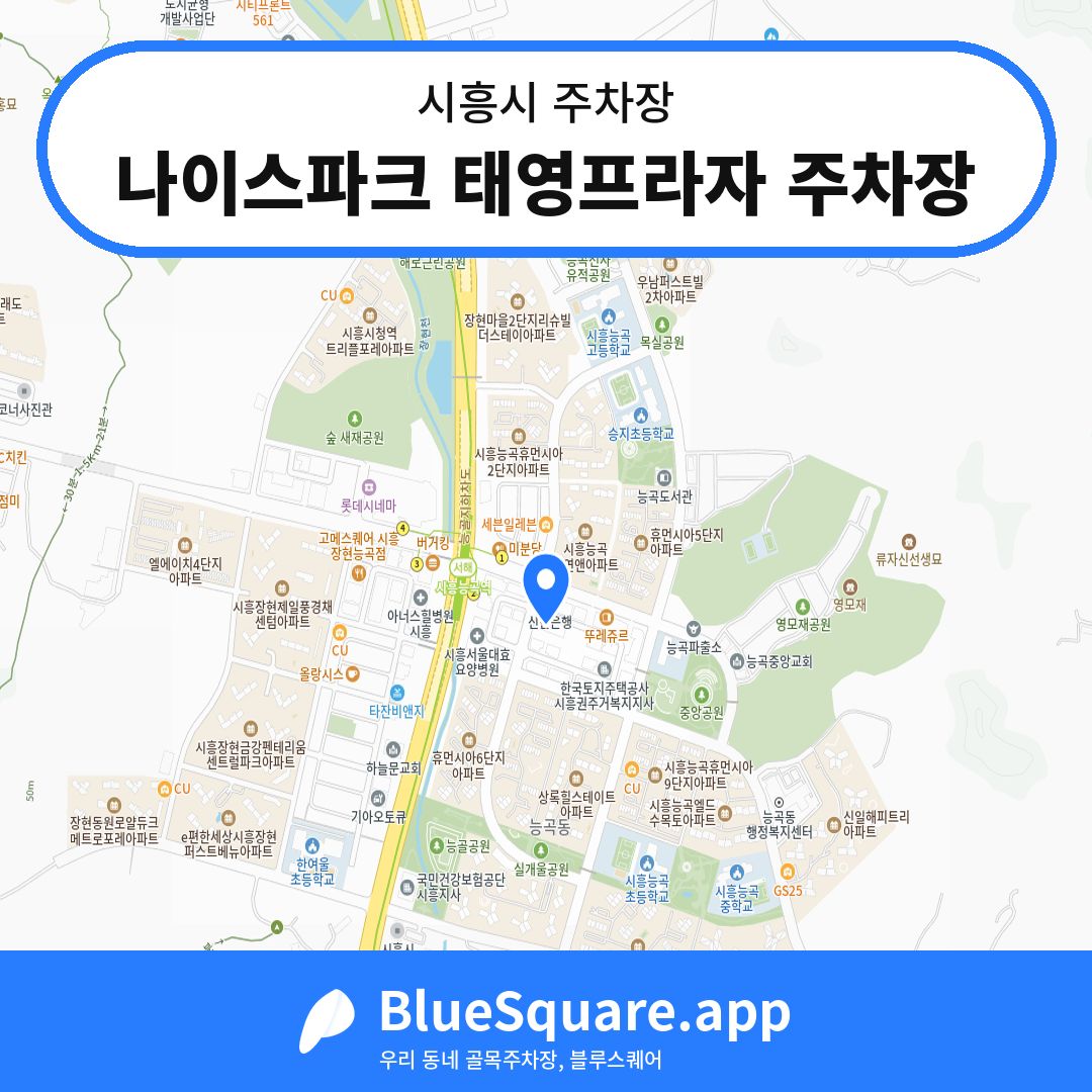 나이스파크 태영프라자 주차장 위치 지도 — 경기 시흥시 | 블루스퀘어 주차