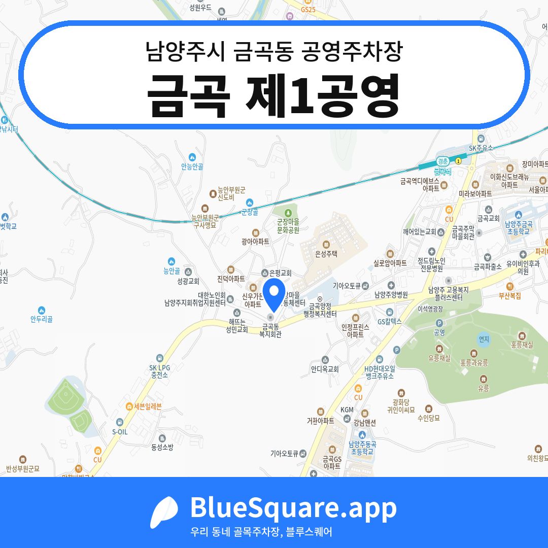금곡 제1공영 위치 지도 — 경기 남양주시 금곡동 | 블루스퀘어 주차