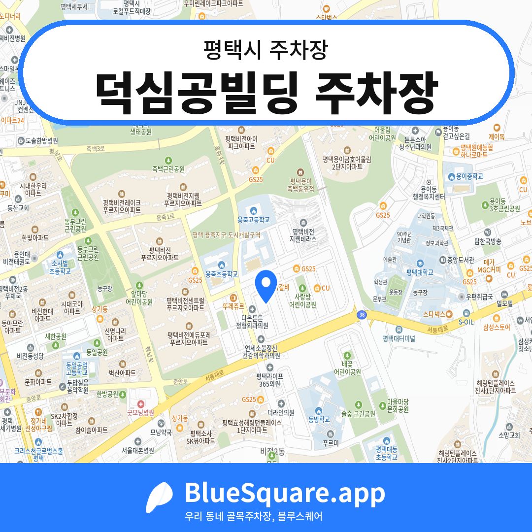 덕심공빌딩 주차장 위치 지도 — 경기 평택시 | 블루스퀘어 주차