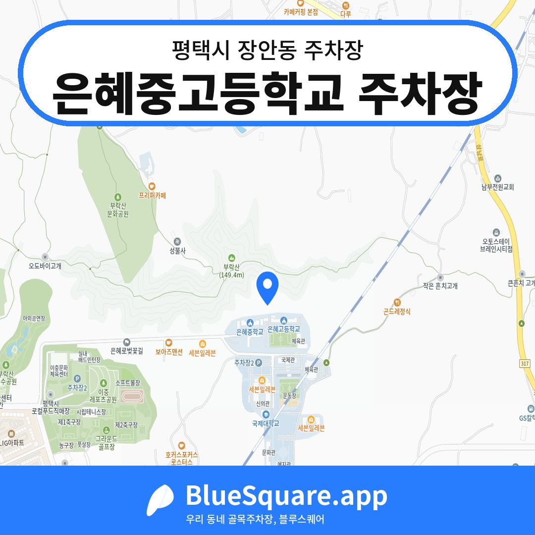 은혜중고등학교 주차장 위치 지도 — 경기 평택시 장안동 | 블루스퀘어 주차