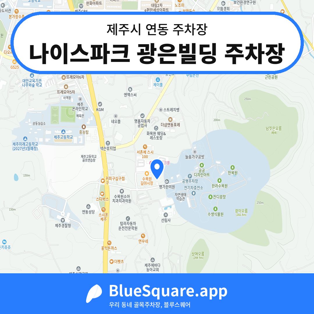 나이스파크 광은빌딩 주차장 위치 지도 — 제주 제주시 연동 | 블루스퀘어 주차