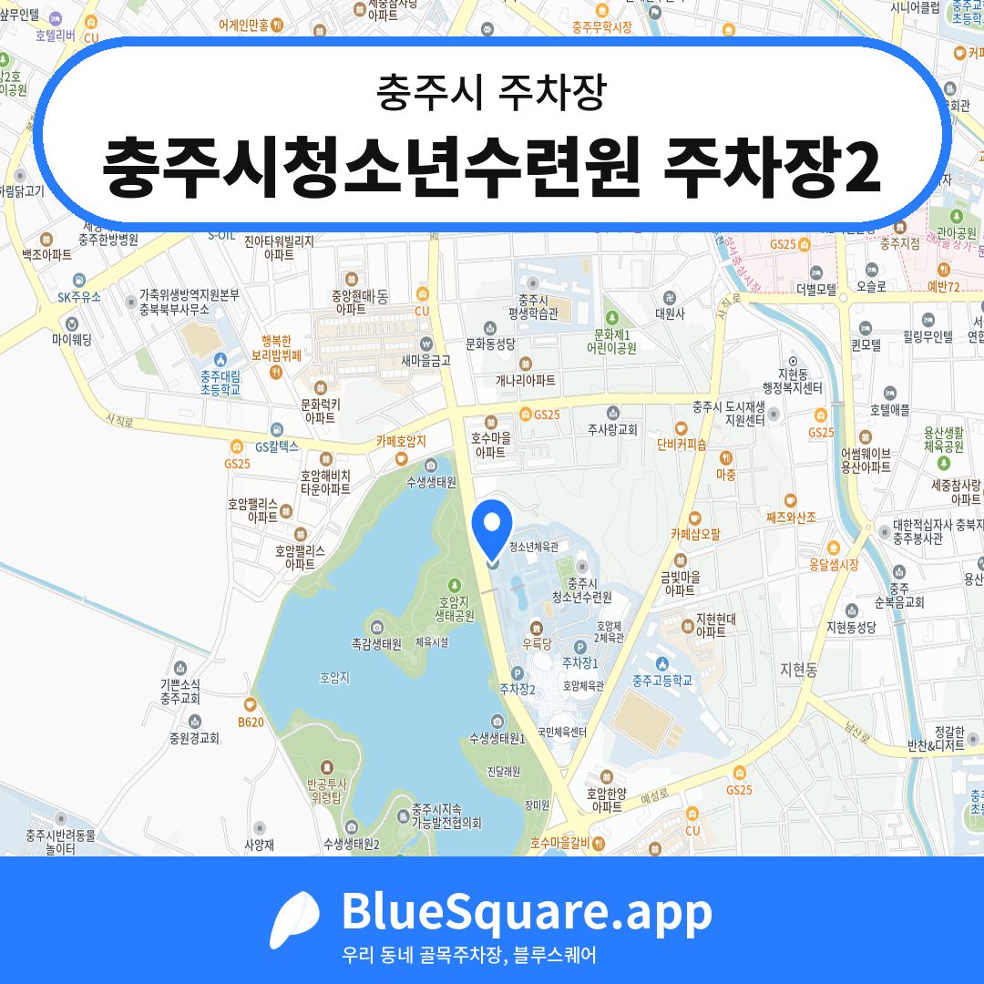 충주시청소년수련원 주차장2 위치 지도 — 충북 충주시 | 블루스퀘어 주차