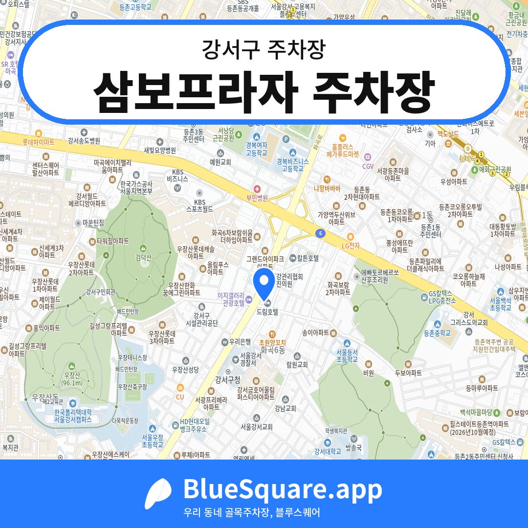 삼보프라자 주차장 위치 지도 — 서울 강서구 | 블루스퀘어 주차