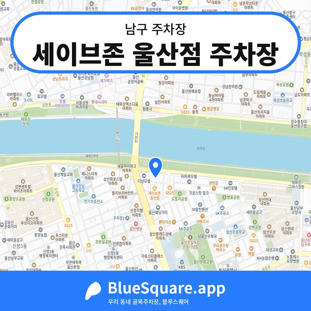 세이브존 울산점 주차장 위치 지도 — 울산 남구 | 블루스퀘어 주차