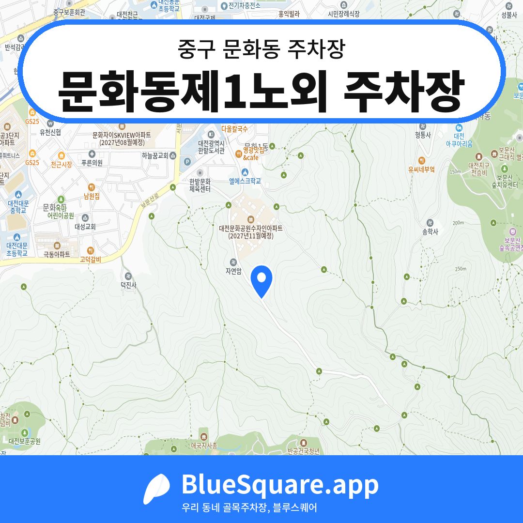 문화동제1노외 주차장 위치 지도 — 대전 중구 문화동 | 블루스퀘어 주차