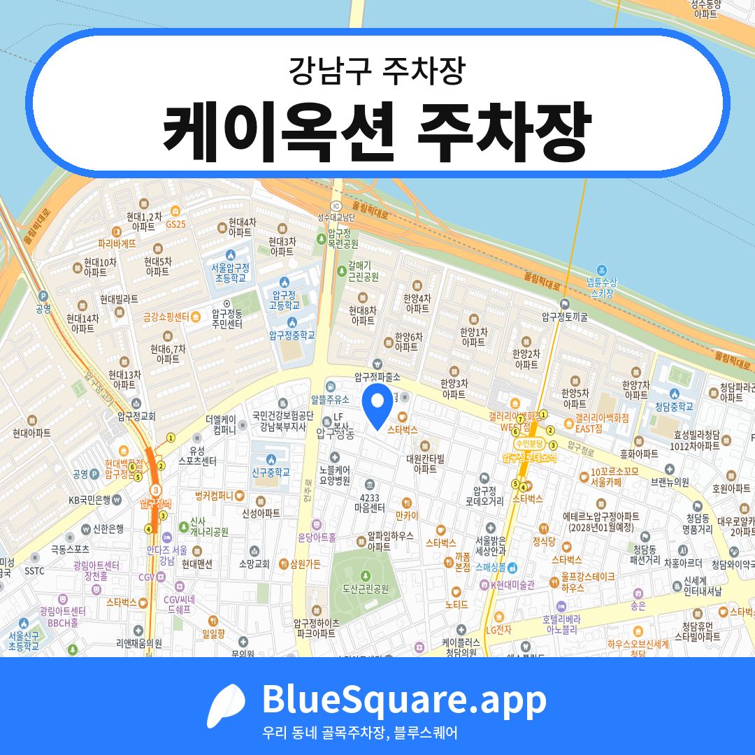케이옥션 주차장 위치 지도 — 서울 강남구 | 블루스퀘어 주차