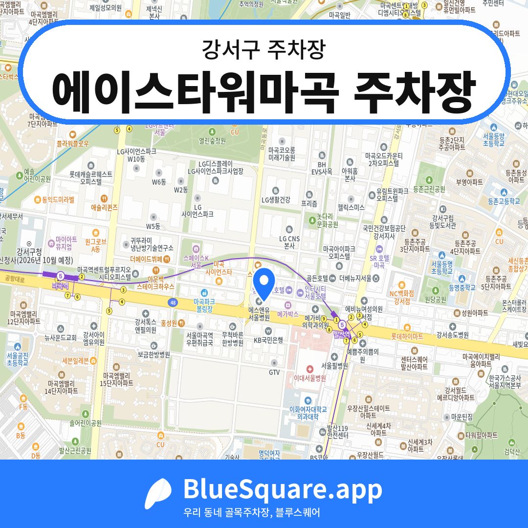 에이스타워마곡 주차장 위치 지도 — 서울 강서구 | 블루스퀘어 주차