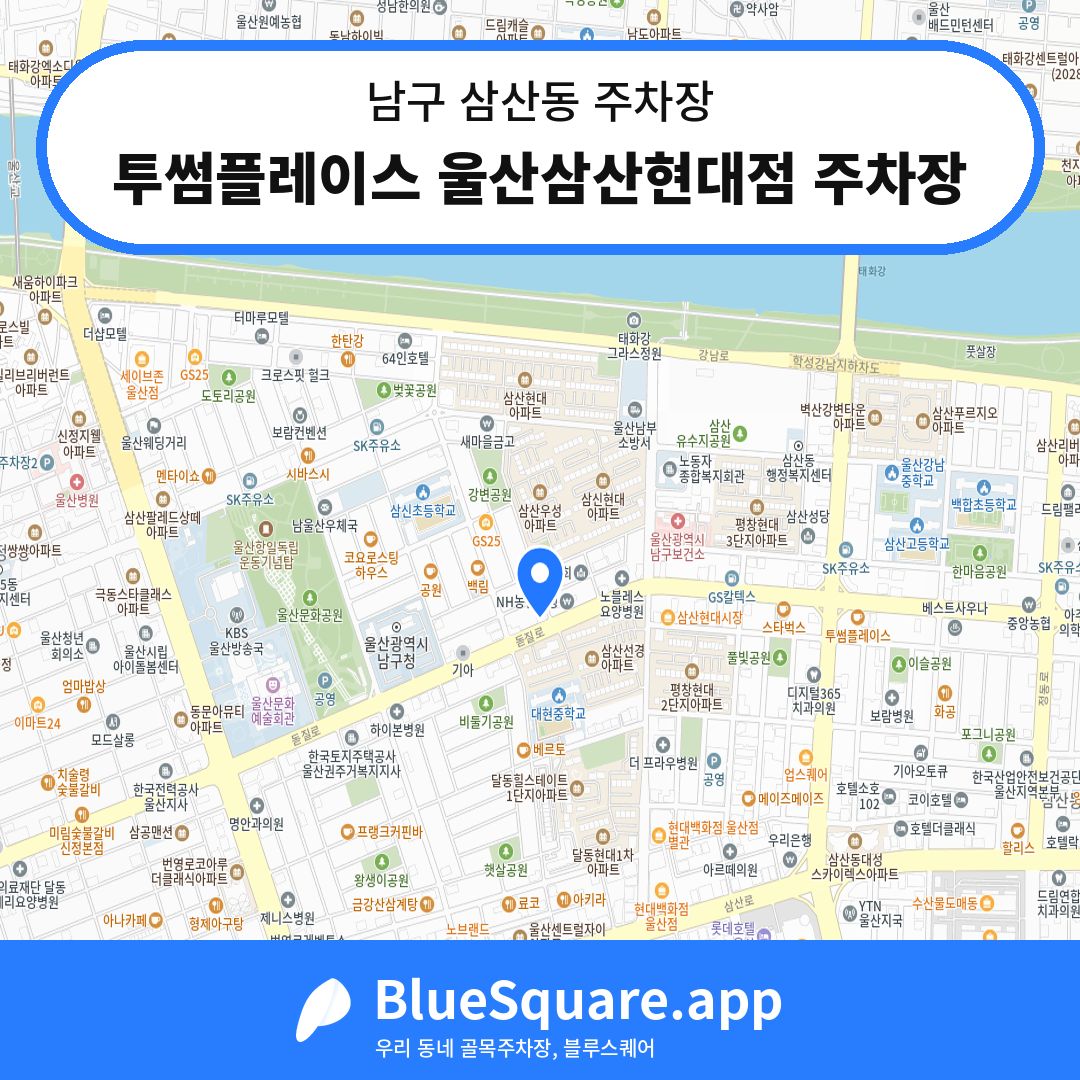 투썸플레이스 울산삼산현대점 주차장 위치 지도 — 울산 남구 삼산동 | 블루스퀘어 주차
