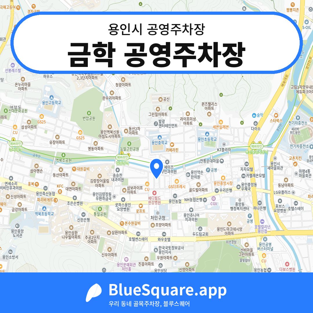 금학 공영주차장 위치 지도 — 경기 용인시 | 블루스퀘어 주차