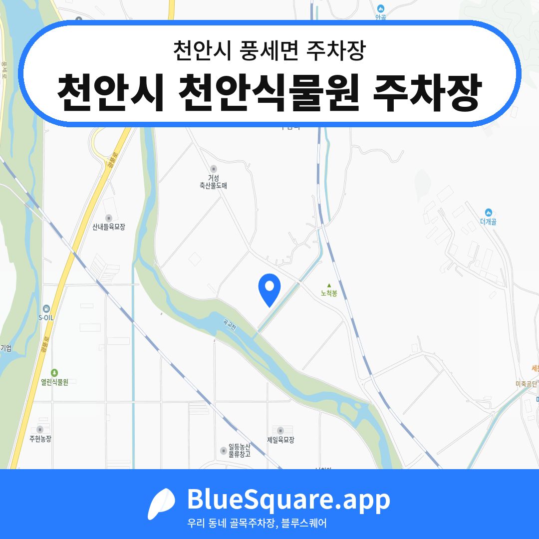 천안시 천안식물원 주차장 위치 지도 — 충남 천안시 풍세면 | 블루스퀘어 주차
