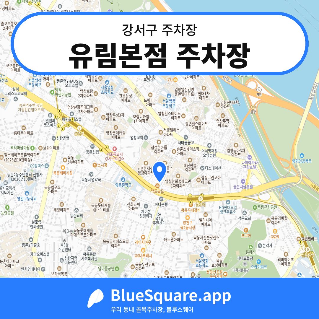 유림본점 주차장 위치 지도 — 서울 강서구 | 블루스퀘어 주차
