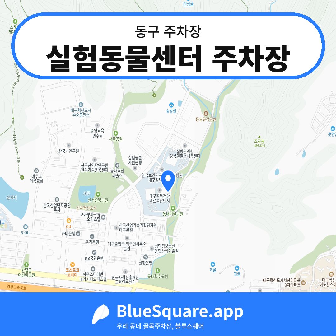 실험동물센터 주차장 위치 지도 — 대구 동구 | 블루스퀘어 주차