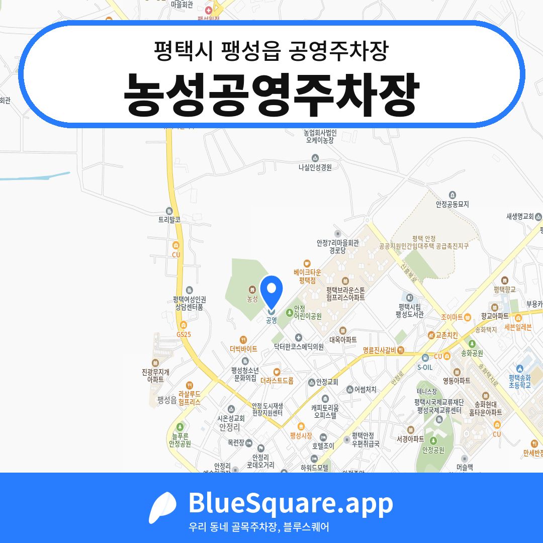 농성공영주차장 위치 지도 — 경기 평택시 팽성읍 | 블루스퀘어 주차