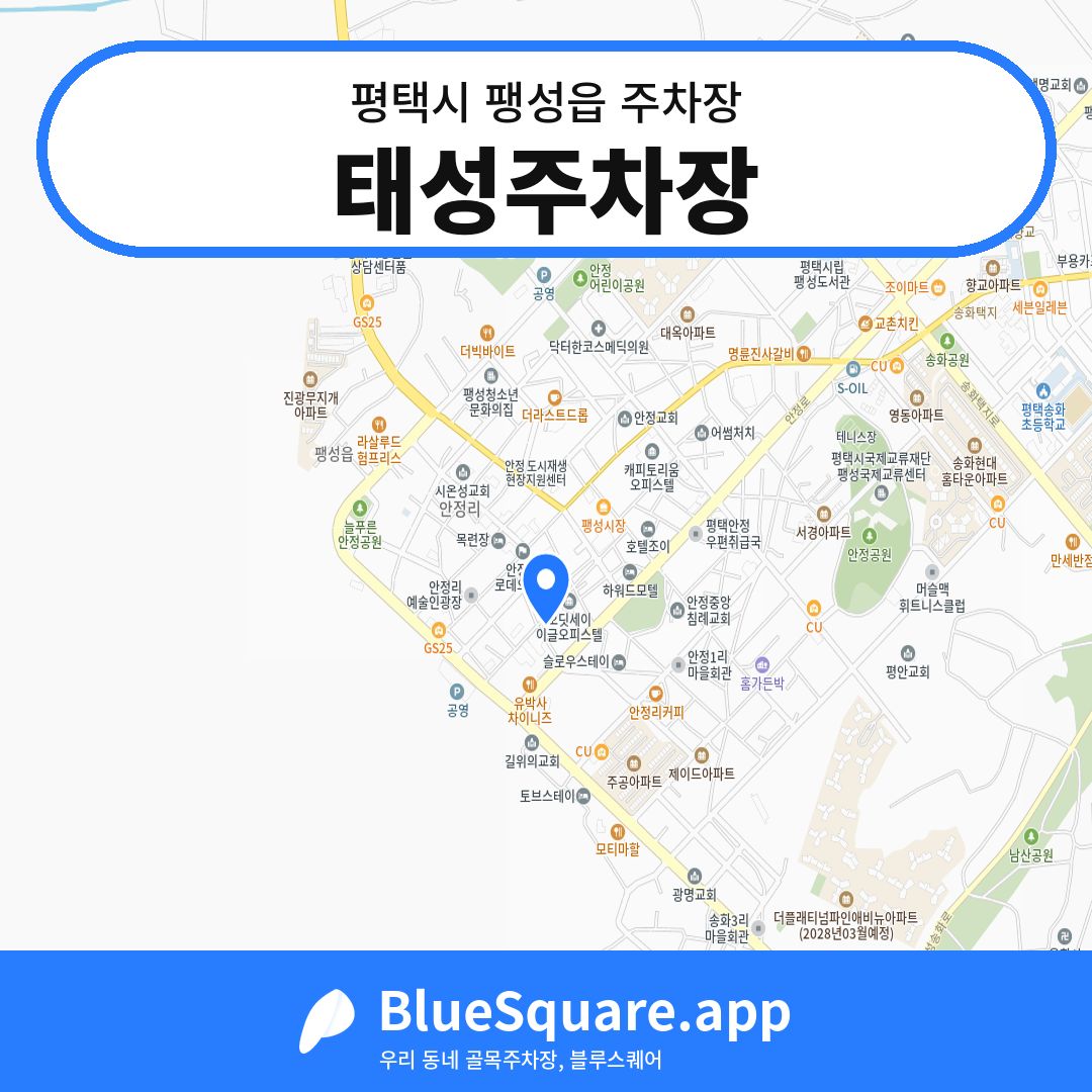 태성주차장 위치 지도 — 경기 평택시 팽성읍 | 블루스퀘어 주차