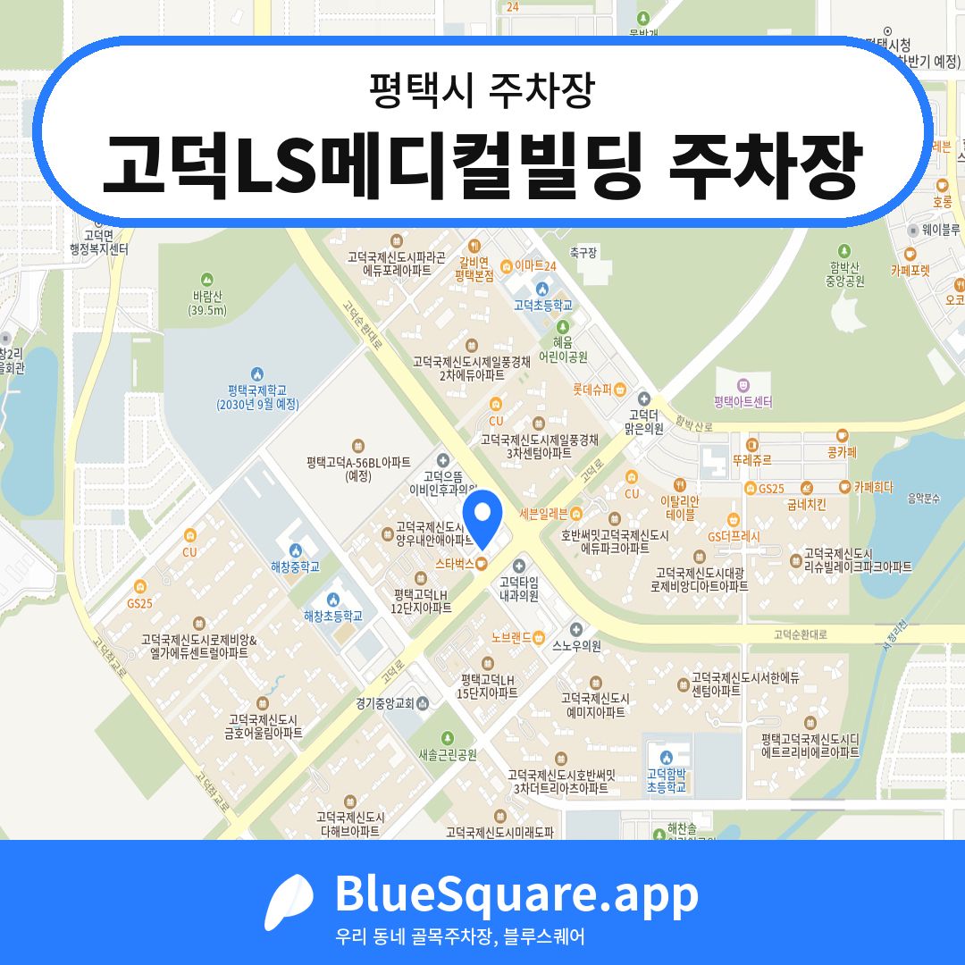 고덕LS메디컬빌딩 주차장 위치 지도 — 경기 평택시 | 블루스퀘어 주차