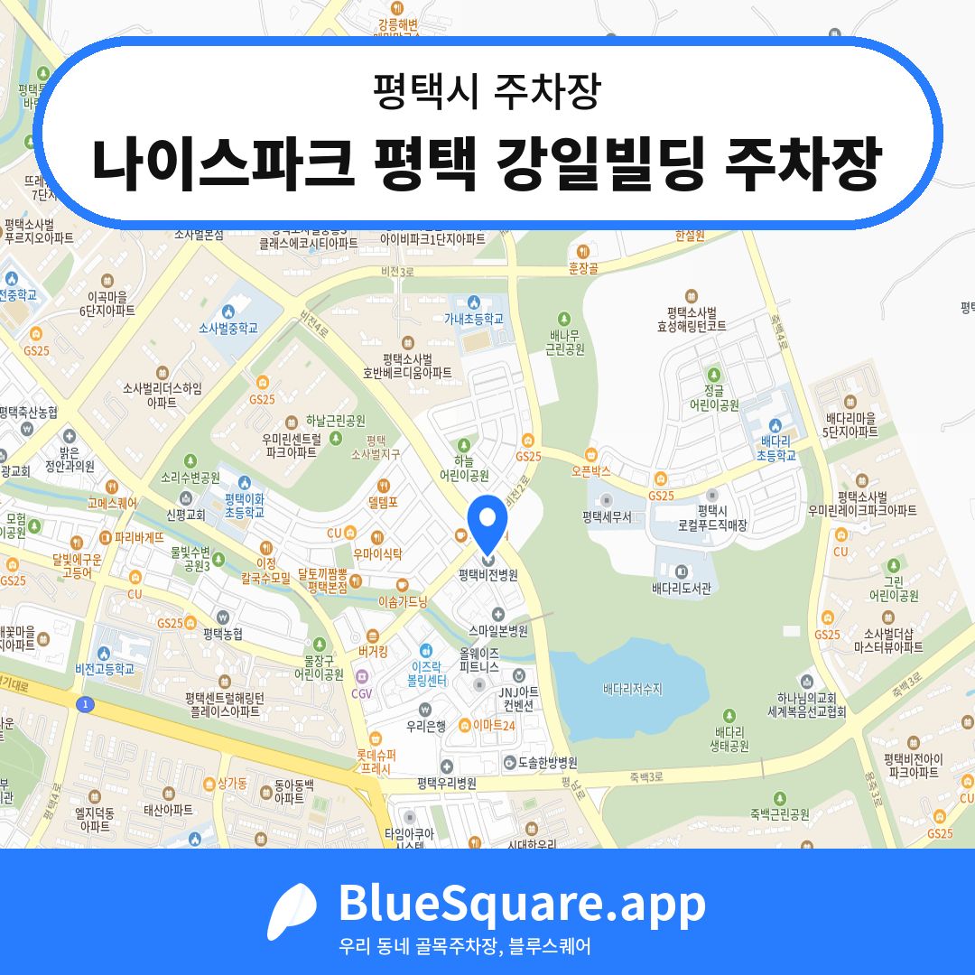 나이스파크 평택 강일빌딩 주차장 위치 지도 — 경기 평택시 | 블루스퀘어 주차