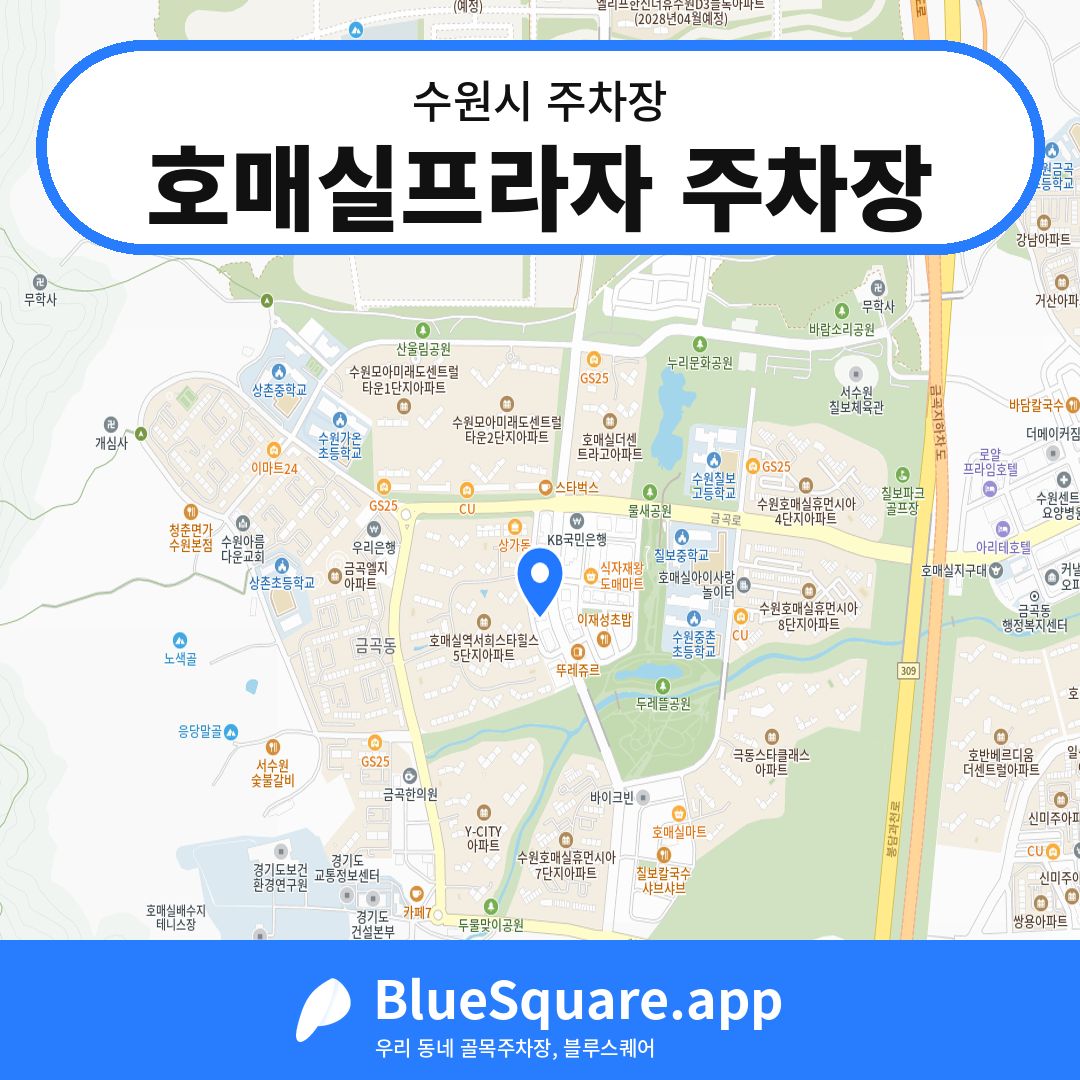 호매실프라자 주차장 위치 지도 — 경기 수원시 | 블루스퀘어 주차