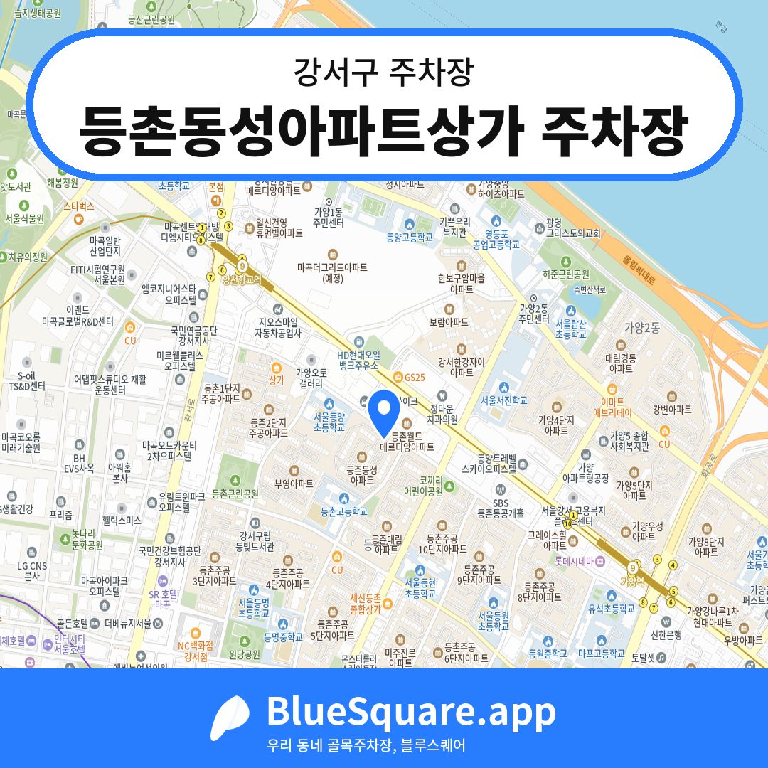 등촌동성아파트상가 주차장 위치 지도 — 서울 강서구 | 블루스퀘어 주차