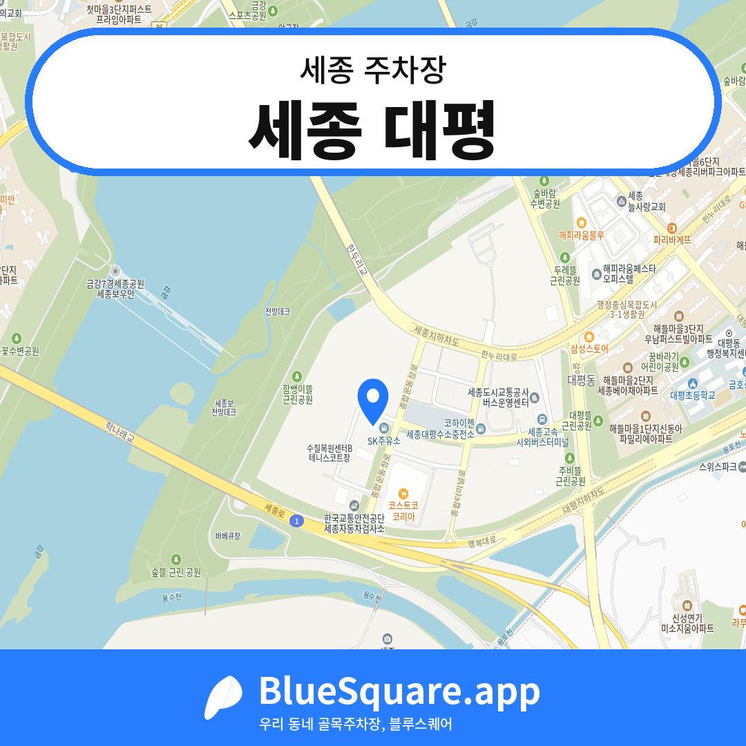 세종 대평 위치 지도 — 세종 | 블루스퀘어 주차